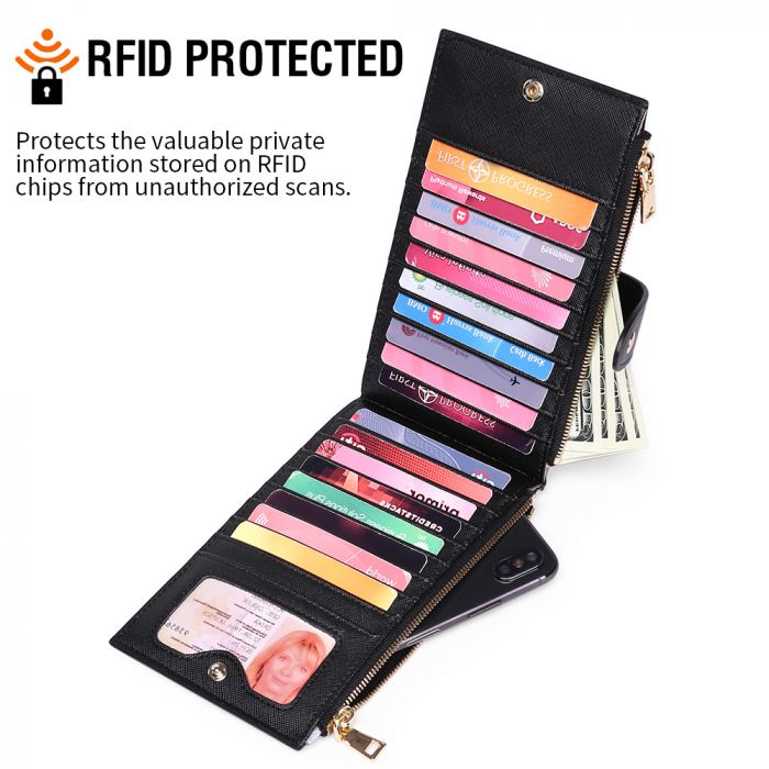 Γυναικείο Πορτοφόλι RFID με Θήκες για Κάρτες - women wallet rfid credit card wallet - Credit Card Holders cyprus
