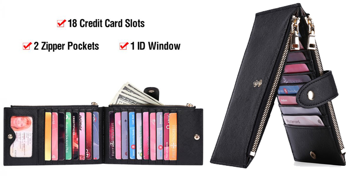Γυναικείο Πορτοφόλι RFID με Θήκες για Κάρτες - women wallet rfid credit card wallet - Credit Card Holders cyprus