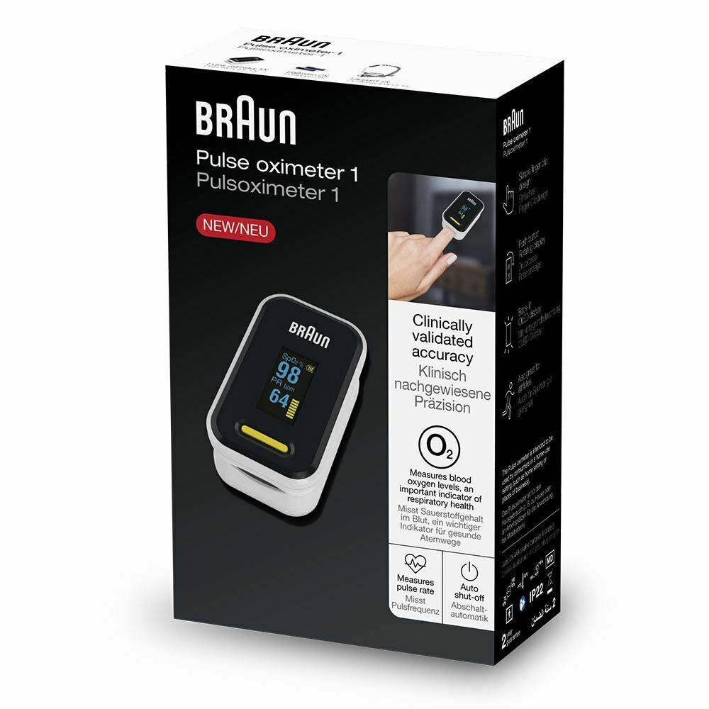 οξυμετρο Braun Pulse Oximeter 1 SpO2 Heart Rate Blood Oxygen Saturation Finger PR Monitor - braun oxymeter cyprus