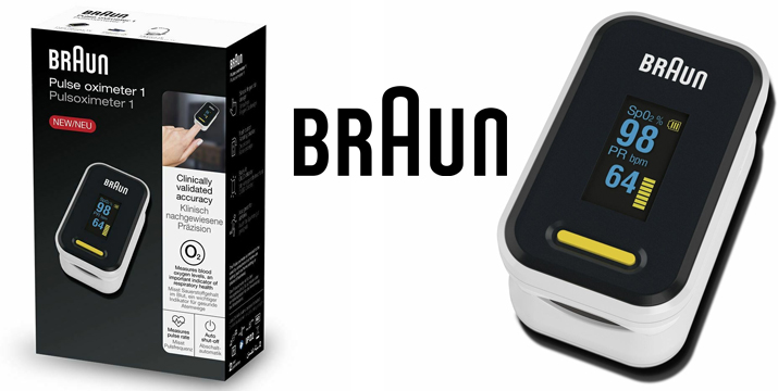 οξυμετρο Braun Pulse Oximeter 1 SpO2 Heart Rate Blood Oxygen Saturation Finger PR Monitor - braun oxymeter cyprus