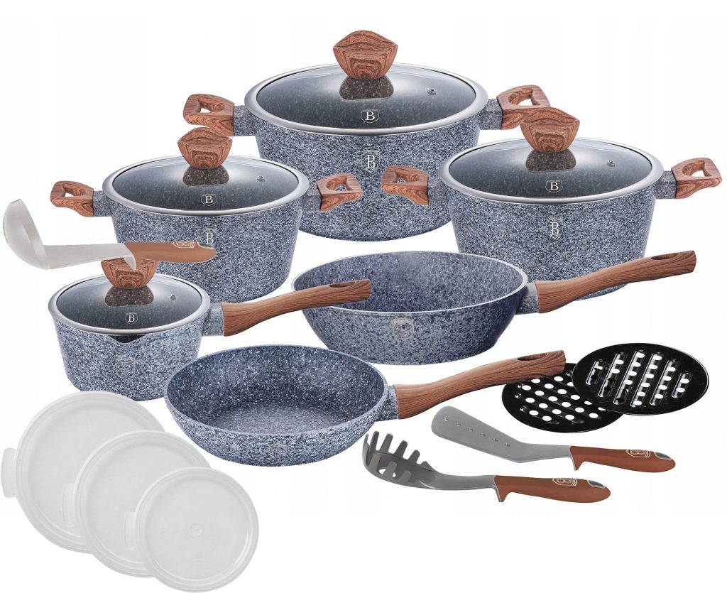 berlinger haus 18pcs cookware set forestline non-stick coating bh-6198 - cookware cyprus - berlinger cyprus