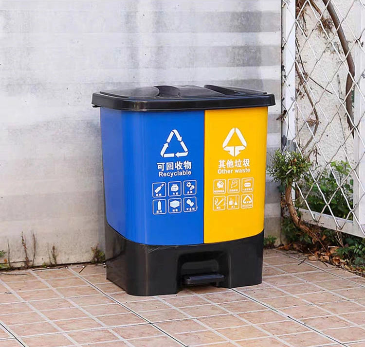Πλαστικός Κάδος Ανακύκλωσης Απορριμμάτων 40L – Κίτρινο & Μπλέ!! - RECYCLE PLASTIC DUSTBIN YELLOW- BLUE 40L ανακυκλωση κυπρο Κάδοι απορριμμάτων Κάδοι Ανακύκλωσης - recycle bins cyprus