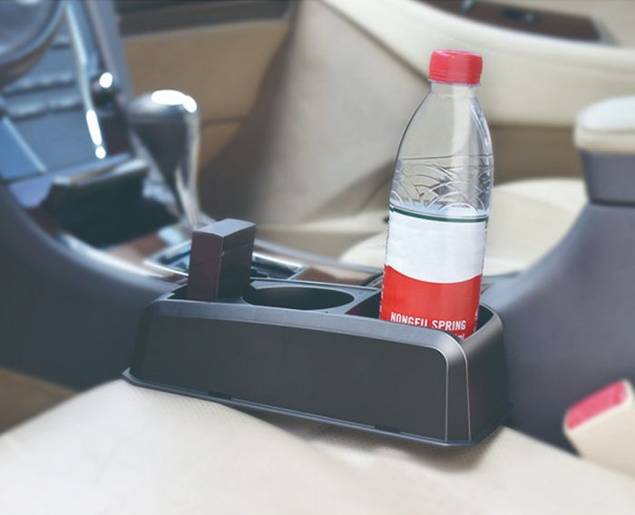 πολυθήκη καθίσματος με διπλή ποτηροθήκη - car seat gap organizer with double drink holder
