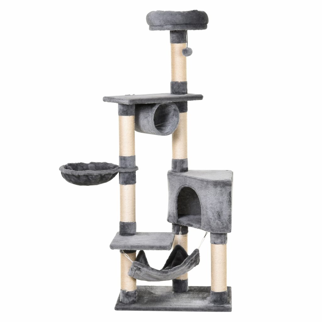 PawHut Cat Tree Tower Height 150CM Kittens Activity Stand House Scratching Posts - Δέντρο Γάτας - Ονυχοδρόμιο 60 x 40 x 154 cm PawHut D30-280 - skroutz cyprus - whatson cyprus - whatsnew cyprus - petshop cyprus