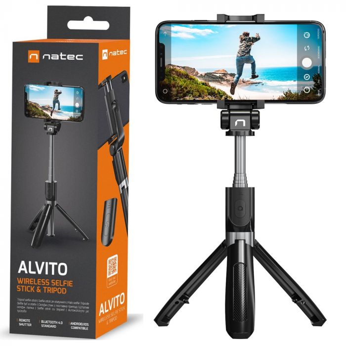 Natec ALVITO Wireless Selfie Stick Cyprus - Τριπόδι Bluetooth 4.0