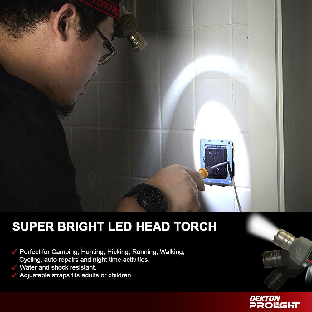 Φακός Κεφαλής LED με Μέγιστη Φωτεινότητα 160lm Pro Light Searcher Dekton DT50515, Φακός Κεφαλής LED με Μέγιστη Φωτεινότητα 160lm Pro Light Searcher Dekton DT50515